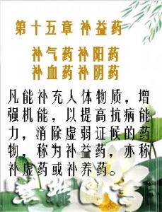 第十五章 补益药——总论